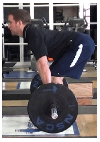 Wide Grip Rowing Finish Position