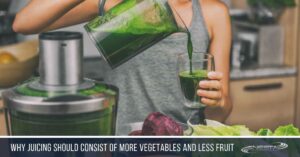 When juicing, it’s important to juice more vegetables than fruits. While fruit juices may be sweeter and tastier, vegetable juice is healthier.