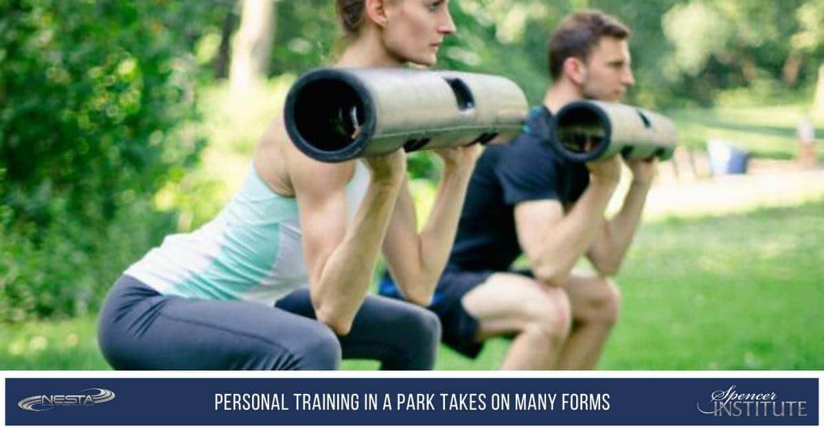 personal trainers working outdoors